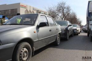 В Актау столкнулись четыре автомобиля 