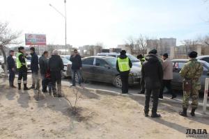 В Актау столкнулись четыре автомобиля 