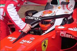 В Ferrari тестируют прототип системы защиты головы