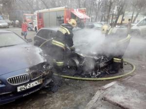 В Петербурге сгорел автомобиль жены Сергея Шнурова