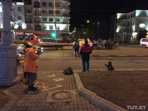 Движение по проспекту Независимости было серьезно затруднено из-за аварии