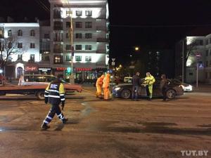 Движение по проспекту Независимости было серьезно затруднено из-за аварии