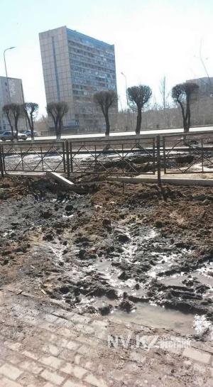 В Караганде растаяли дороги и тротуары 