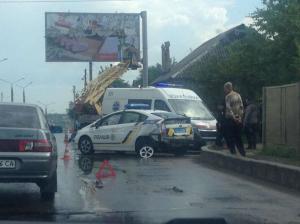 В Харькове произошло ДТП с участием патрульных полицейских, есть пострадавшие
