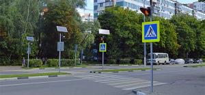 Дублирующие знаки установят на 555 пешеходных переходах Москвы