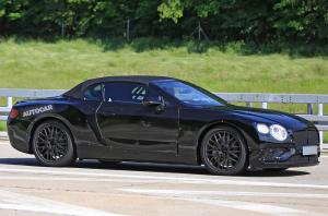 Серийная версия нового кабриолета Bentley Continental GT замечена на тестах