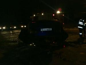 На трассе Актау-Жетыбай перевернулась "Мазда"