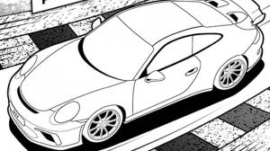 Дизайн нового Porsche 911 GT3 раскрыли в детской раскраске