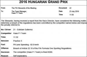 Стюарды оштрафовали Haas F1
