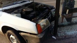 В Алматы автомобиль сбил девушку и врезался в остановку 