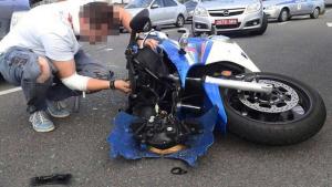 В Минске женщина на Citroen не пропустила мотоцикл: пострадали оба водителя 