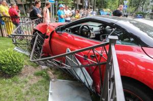 Авария Ferrari California и BMW M4 в Прибалтике 