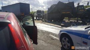 В Петербурге столкнулись военные грузовики 