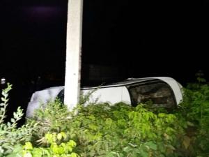 Авто опрокинулось на бок в результате ДТП в Алматы