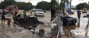 Водитель выжил в разорванном на куски Lamborghini Huracan 
