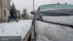Во Владивостоке из-за снегопада столкнулись семь автомобилей