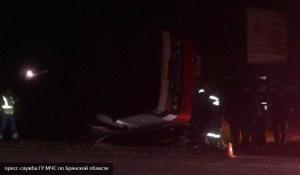 Под Брянском перевернулся автобус с 40 пассажирами, более 20 пострадали