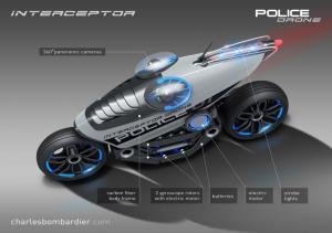 Шарль Бомбардье. Концепт полицейского мотоцикла будущего Intercepter Drone