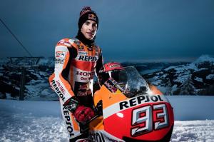 Маркес в Альпах на Honda RC213V