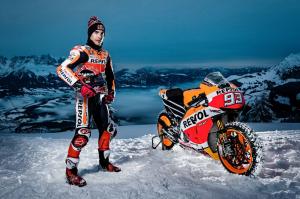 Маркес в Альпах на Honda RC213V