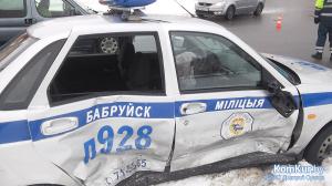 В Бобруйске автомобиль ГАИ снова попал в ДТП