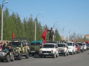 Более 70 автомобилей приняли участие в автопробеге в Петропавловске