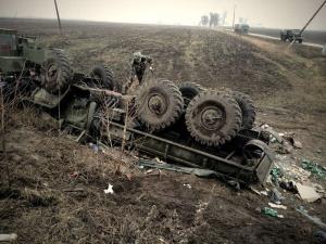 В Агдаме военнослужащие попали в аварию, есть пострадавшие