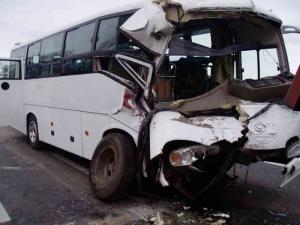 Страшная автобусная авария в Баку