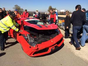В Южной Африке во время трек-дня разбился суперкар Ferrari 458 Speciale
