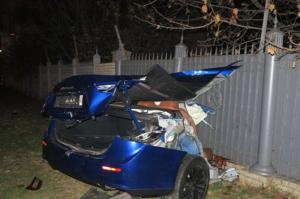 ДТП в центре Киева: Maserati разорвало на две части