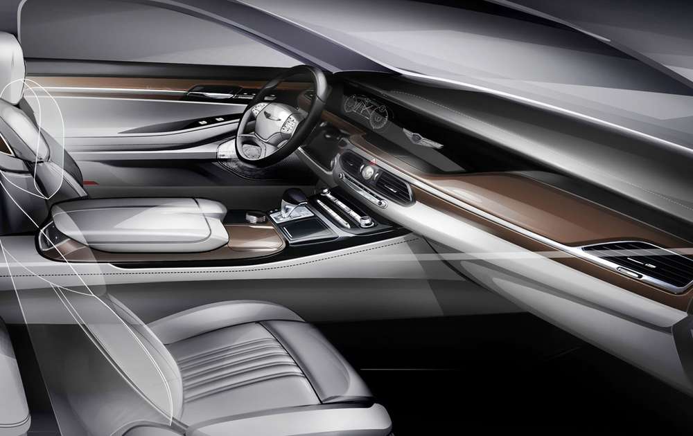 Hyundai показала салон флагманского седана G90