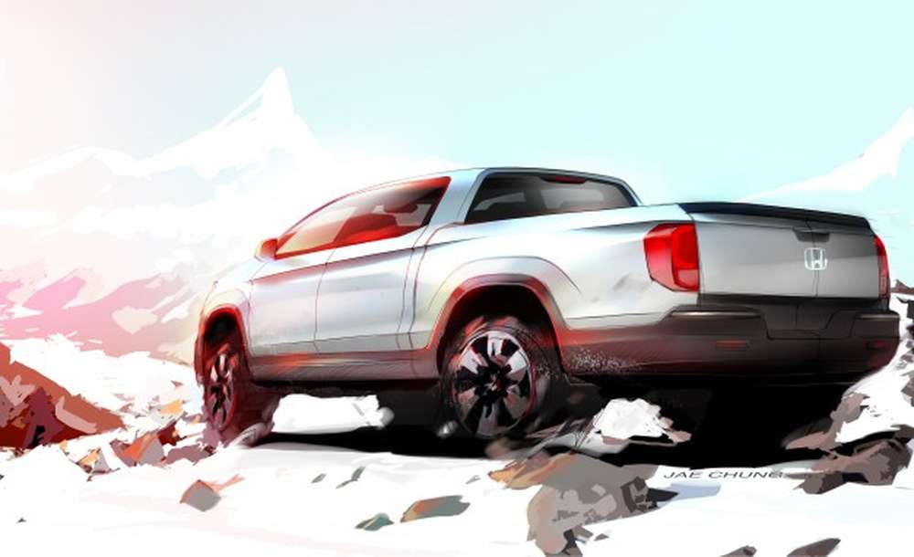 Компания Honda опубликовала тизер нового пикапа Ridgeline