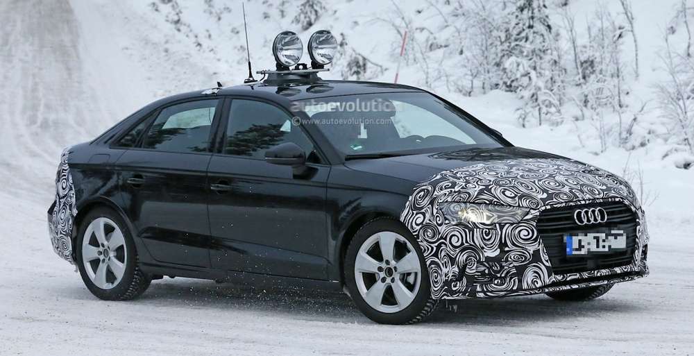 На тестах впервые замечен обновлённый седан Audi A3 Sedan 2016 модельного года