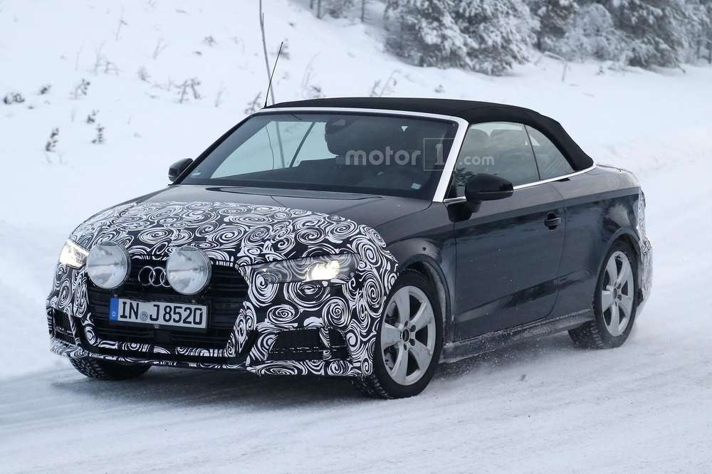 Обновленный Audi A3 Cabrio тестируется в зимних условиях