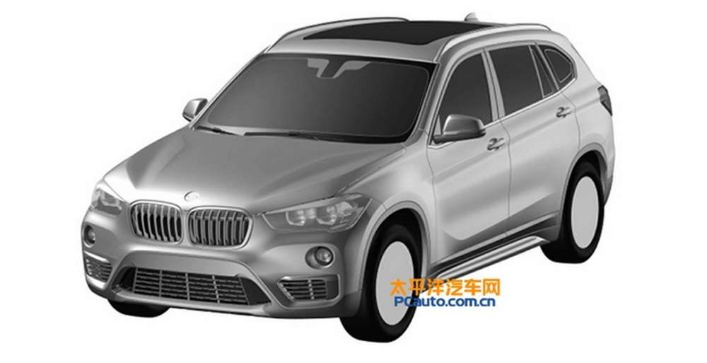 В Сеть «утекли» патентные изображения удлиненного BMW X1 для Китая
