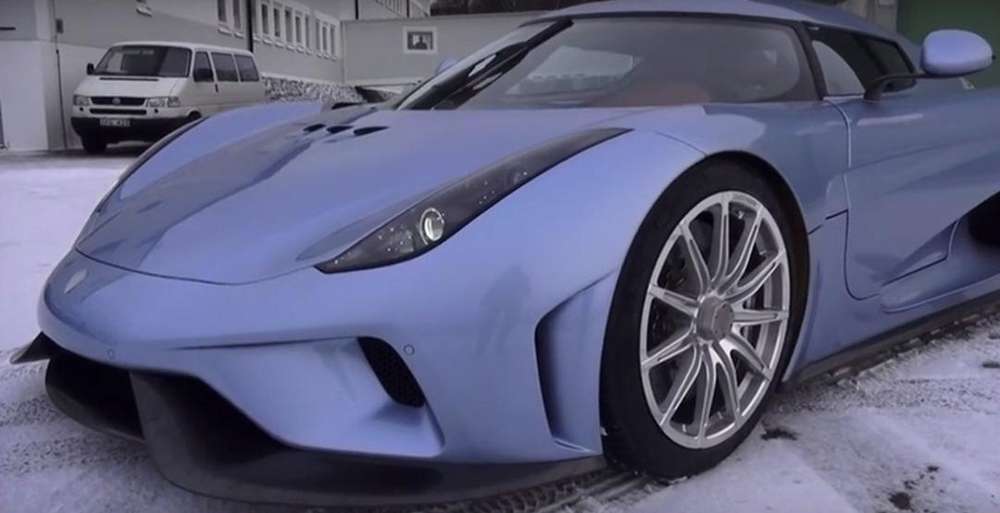 Гиперкар Koenigsegg Regera с гибридным силовым агрегатом сфотографировали во время зимних тестов