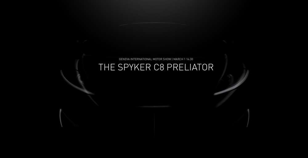 Компания Spyker анонсировала мировой дебют новой модели C8 Preliator