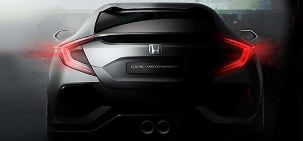Honda опубликовала первое изображение нового Civic в кузове хэтчбек