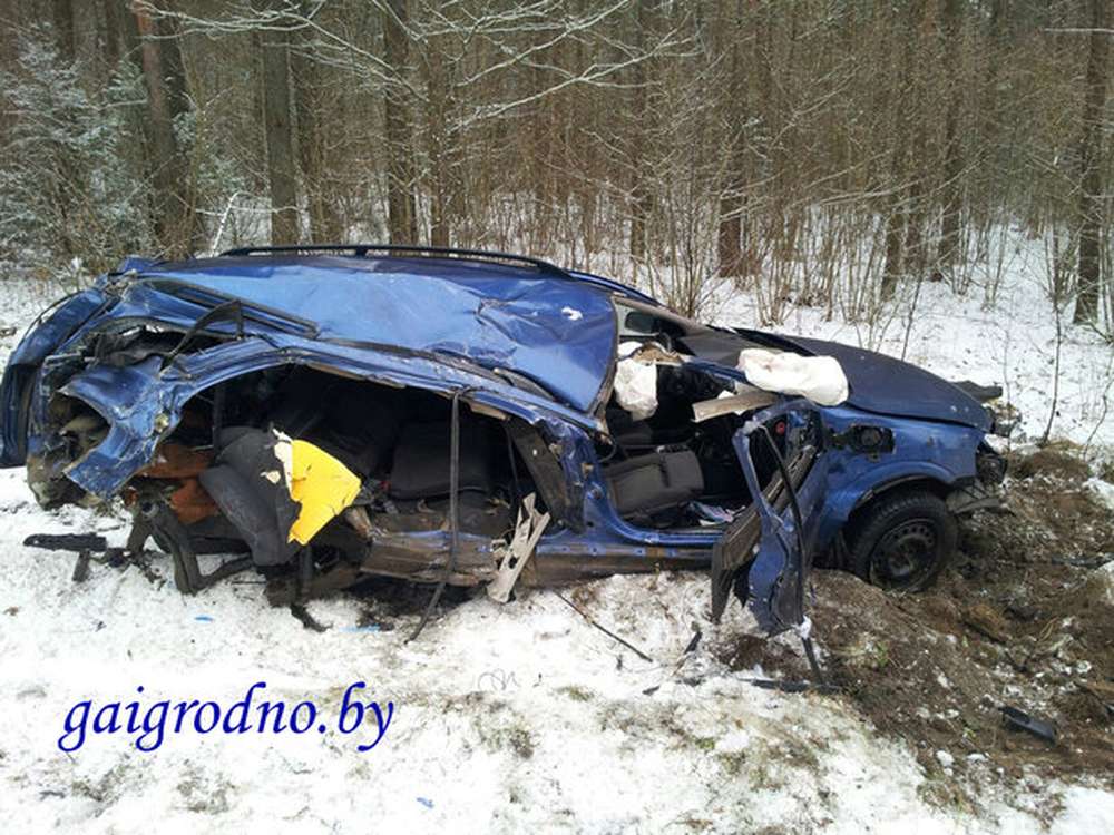 В Вороновском районе Opel смяло грузовиком, но никто не пострадал