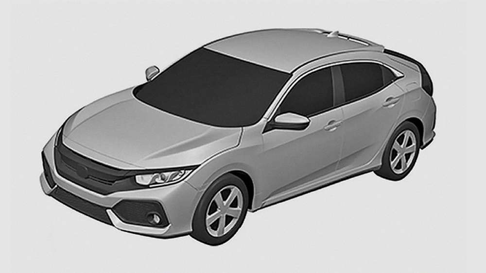 Новый хэтчбек Honda Civic показался на патентных эскизах