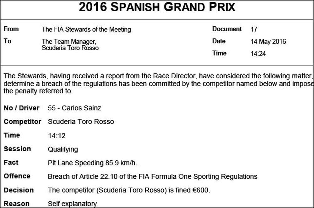 Стюарды оштрафовали Toro Rosso