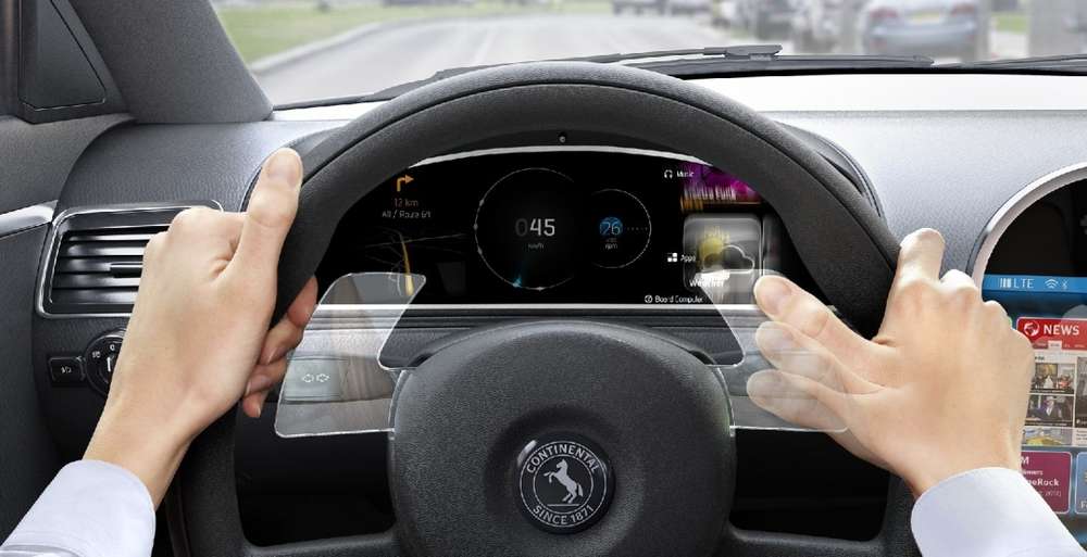 Continental представил руль с сенсорными лепестками