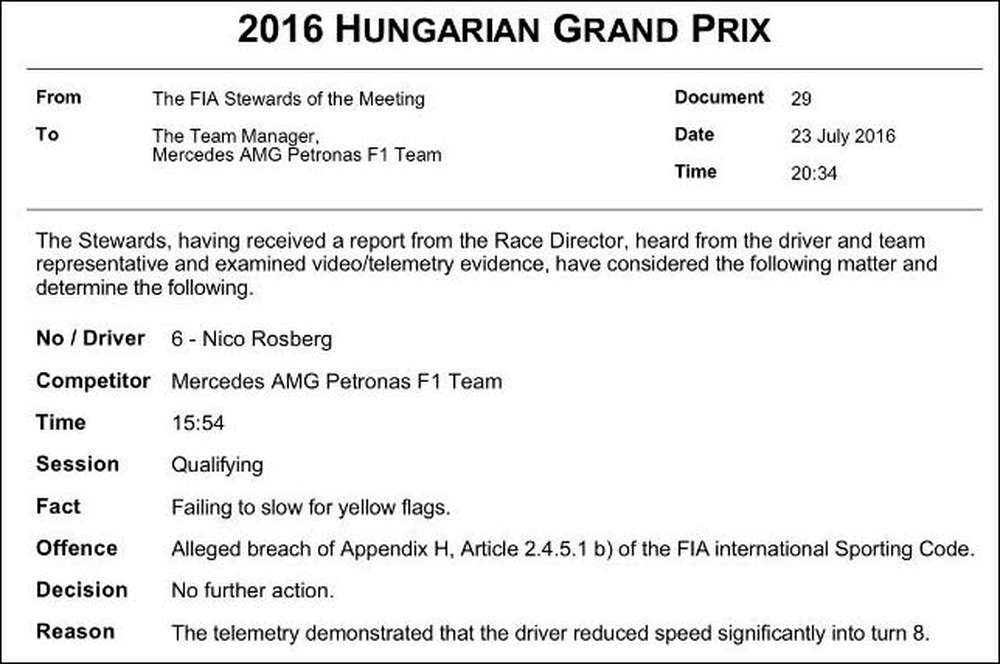 Стюарды не стали наказывать Росберга