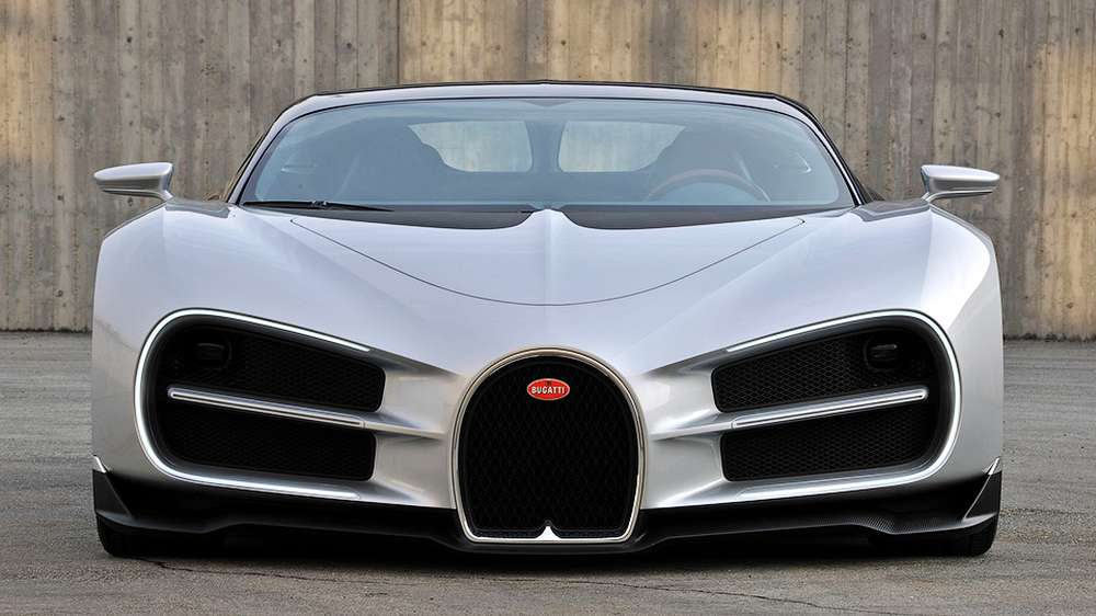 Показан первый вариант дизайна гиперкара Bugatti Chiron