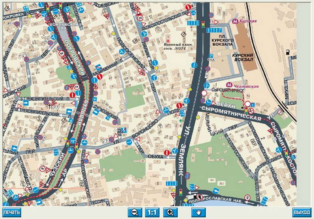 Автомобильная карта санкт петербурга с дорожными знаками и разметкой