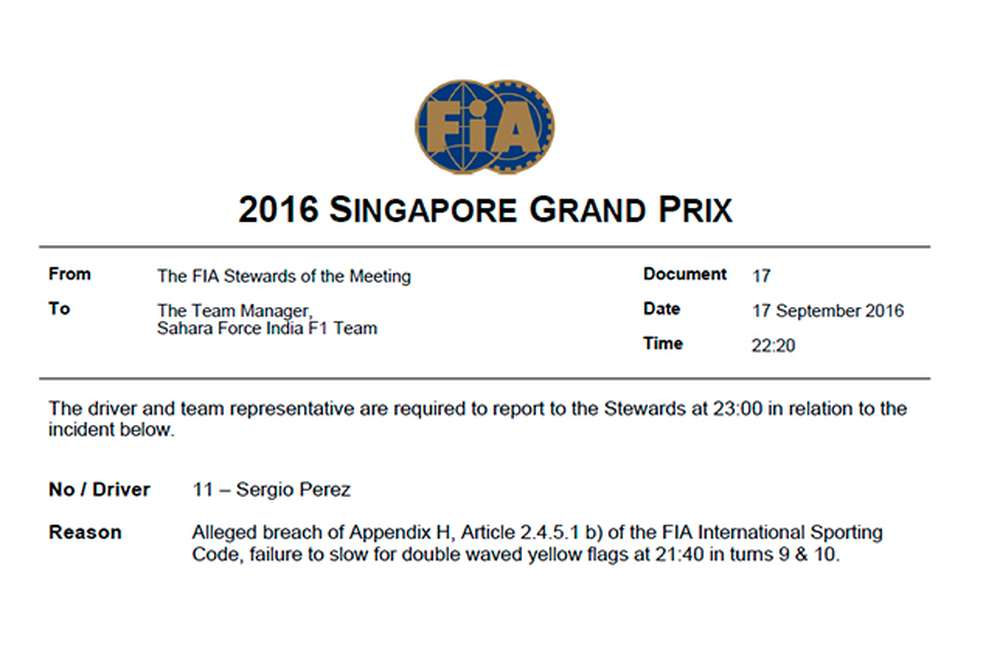 Гонщики Force India могут быть оштрафованы
