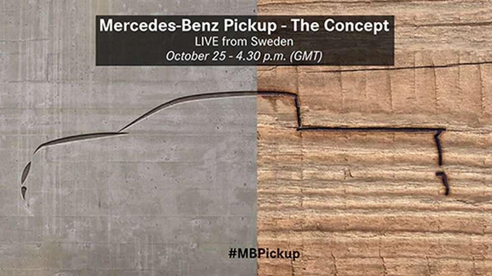 В Сети появился первый тизер пикапа Mercedes-Benz