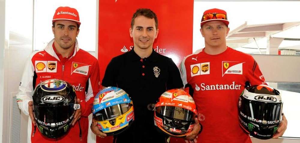 Хорхе Лоренцо посетил боксы Ferrari на Гран-При Испании