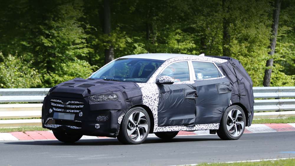 Автомобильные шпионы сфотографировали Hyundai ix35 возле Нюрбургринга
