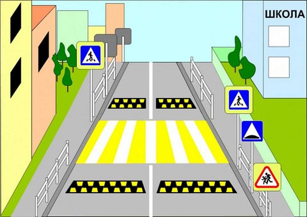 Дорога и пешеходный переход картинки для детей